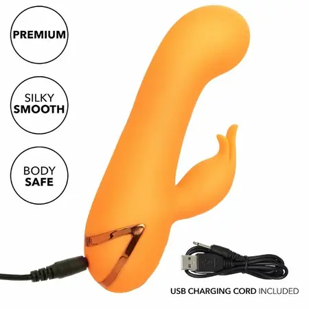 CalExotics Montecito Muse Dual Action Vibrator Orange USB Rechargeable