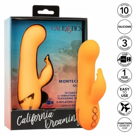 CalExotics Montecito Muse Dual Action Vibrator Orange USB Rechargeable