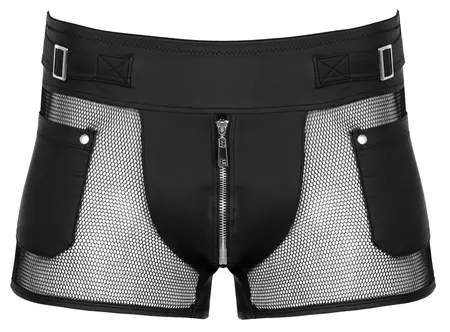 Svenjoyment Men's Pants M Matte Look with Net Inserts & Metal Details