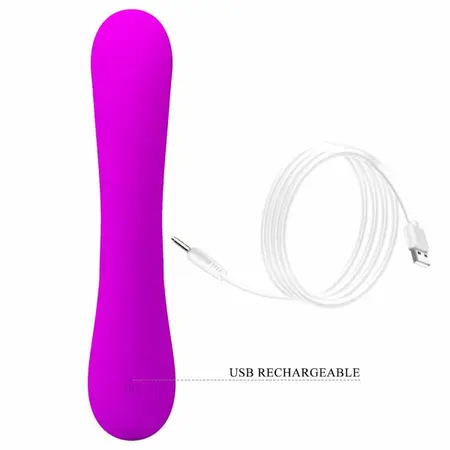 Pretty Love Sincere Intimate Dual Vibrating System Purple Silicone 23cm