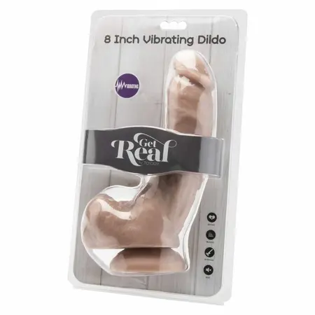 Get Real вибриращо анатомично дилдо, телесно, 20,5 см