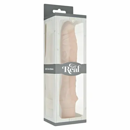 GET REAL Classic Large Silicone Vibrator 24.9 cm - 7 Modes, Waterproof, Natural Color