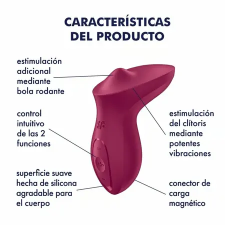 Satisfyer ExciteRrr Lay-On Intimate Device Berry, 10 Modes, Waterproof