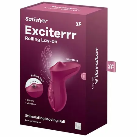 Satisfyer ExciteRrr Lay-On Intimate Device Berry, 10 Modes, Waterproof