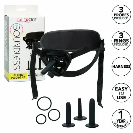 CalExotics Boundless Silicone Set - Adjustable Harness & 3 Probe Sizes