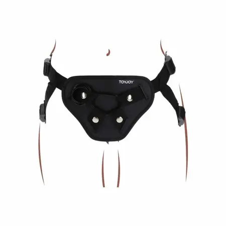 Get Real Deluxe Adjustable Harness Black - Universal System, Padded Comfort