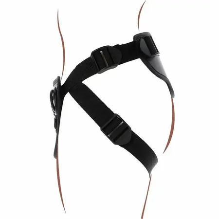 Get Real Deluxe Adjustable Harness Black - Universal System, Padded Comfort