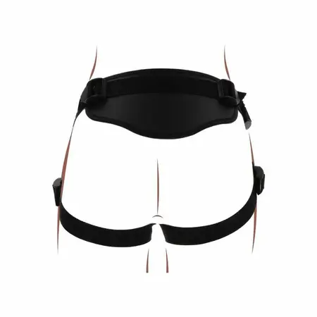 Get Real Deluxe Adjustable Harness Black - Universal System, Padded Comfort