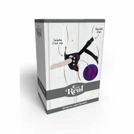 Get Real Adjustable Lace Strap Harness Purple - Universal Size