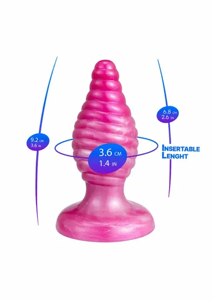 Fantasy Plug Cherry SILEXPAN® Spiral-Textured Pink Intimate Accessory