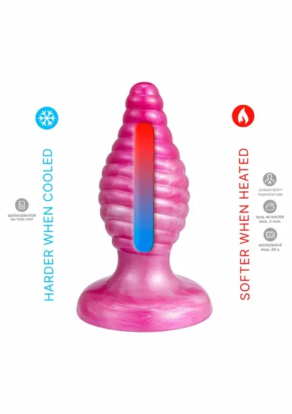 Fantasy Plug Cherry SILEXPAN® Spiral-Textured Pink Intimate Accessory