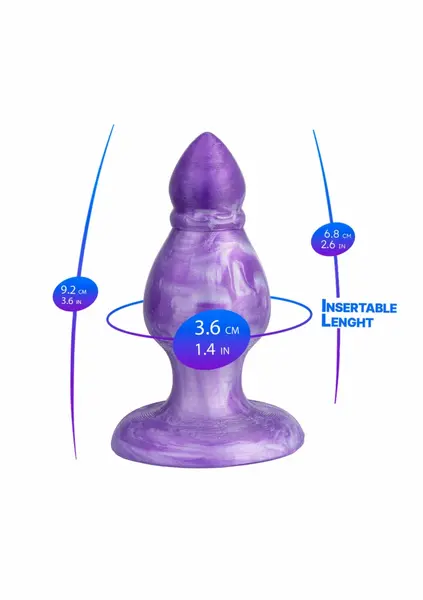 Fantasy Plug Queen by Silexd - Adaptive Silicone, Purple, Medium Size