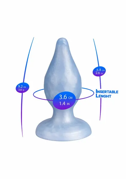 Fantasy Plug Diamond Silexd Pearl Blue - Adjustable Firmness, Compact Size