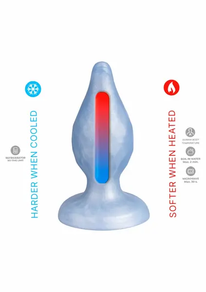 Fantasy Plug Diamond Silexd Pearl Blue - Adjustable Firmness, Compact Size