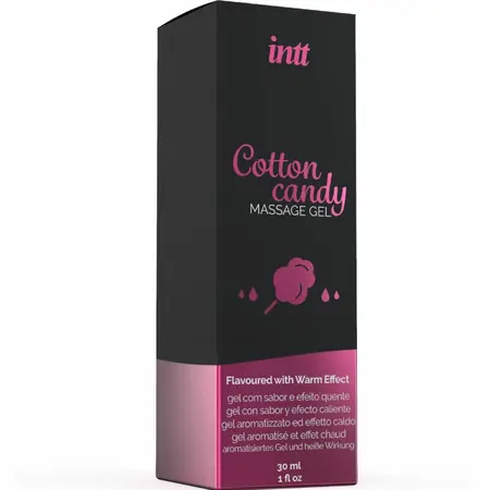 INTT Cotton Candy Massage Gel 30ml - Warming, Edible, Sweet Aroma