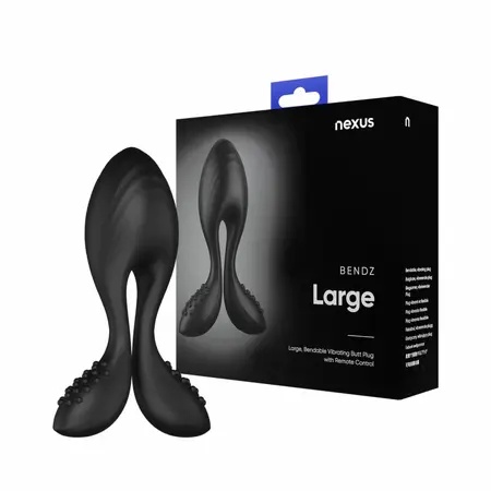 Nexus Bendz Vibrating Plug Large - Flexible, Remote-Controlled, USB, Black