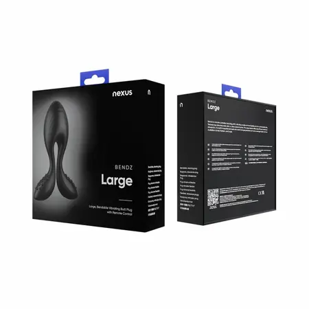 Nexus Bendz Vibrating Plug Large - Flexible, Remote-Controlled, USB, Black