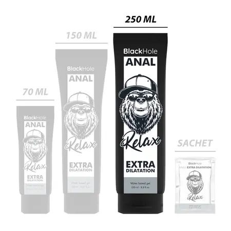 Black Hole Water-Based Anal Relaxation Gel 250ml - Neutral Formula