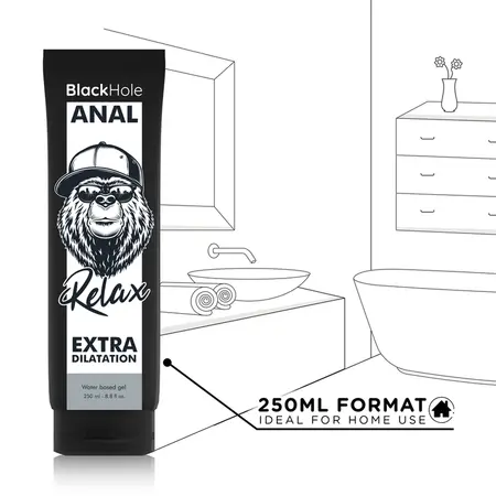 Black Hole Water-Based Anal Relaxation Gel 250ml - Neutral Formula