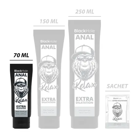 Black Hole Anal Relax Water-Based Gel 70 ml - Gentle Dilating Formula