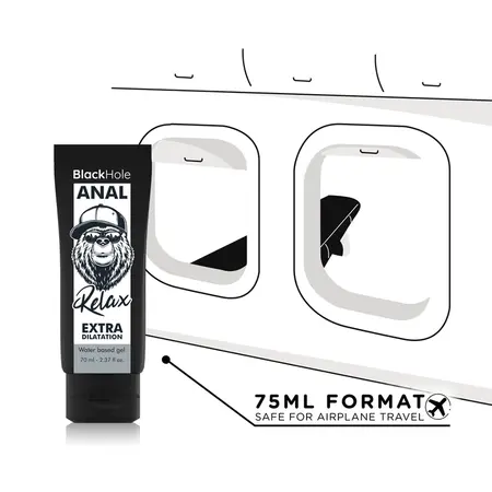 Black Hole Anal Relax Water-Based Gel 70 ml - Gentle Dilating Formula