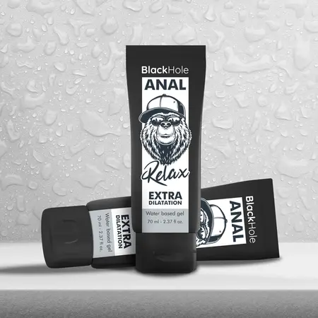 Black Hole Anal Relax Water-Based Gel 70 ml - Gentle Dilating Formula