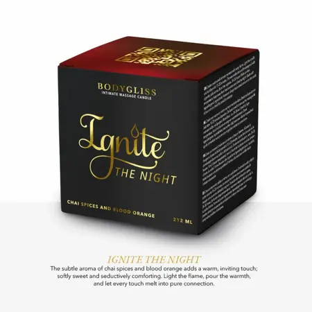 BodyGliss Ignite the Night Massage Candle Chai & Blood Orange 212ml