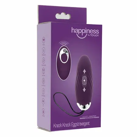 ToyJoy Knock Knock Eggstavagant Intimate System, Remote, Purple, 8 Modes