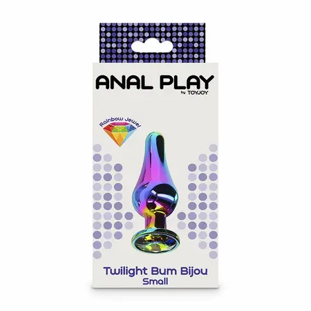 Twilight Bum Bijou алуминиев анален разширител с дъгов кристал, малък, 9,2 см