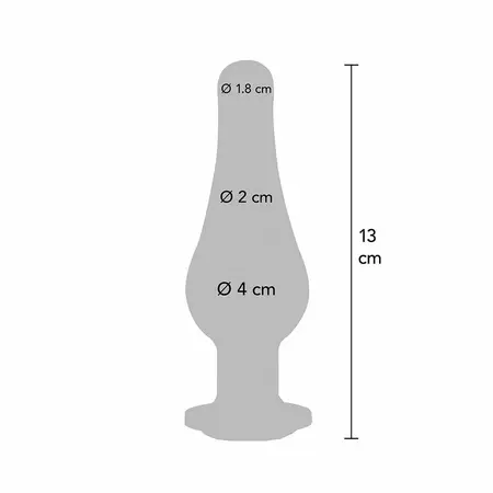 ToyJoy Diamond Bum Bijou Large - Aluminium Plug with Silver Gem, 13 cm