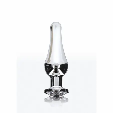 ToyJoy Diamond Bum Bijou Small Silver Plug with Decorative Jewel 9.2cm