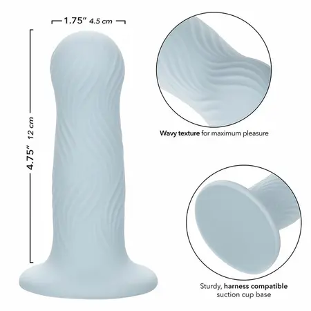 CalExotics Wave Rider Foam Intimate Plug Blue Silicone Flexible Base