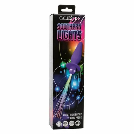 CalExotics Southern Lights Silicone Light-Up Intimate Plug Purple 10 Modes
