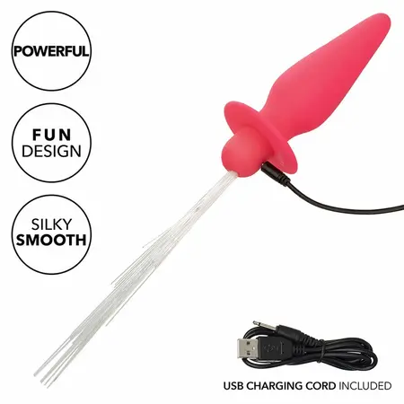CalExotics Southern Lights Light-Up Silicone Plug 10 Modes Pink