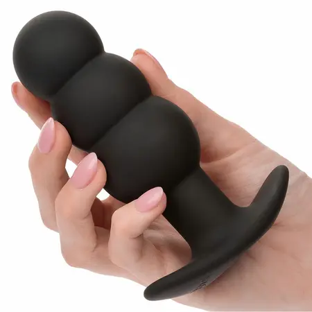 CalExotics Rock Bottom Beaded Silicone Probe 10-Mode Black Rechargeable