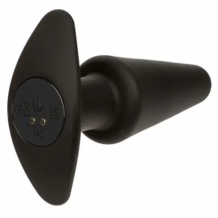 CalExotics Rock Bottom Tapered Silicone Black Plug 10-Mode USB Rechargeable