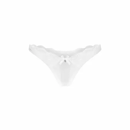Obsessive Weddya 3-Piece Lingerie Set White - Elegant Mesh & Lace Design