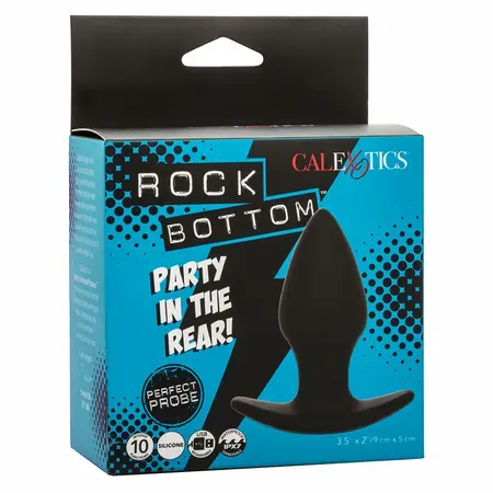 CalExotics Rock Bottom Silicone Intimate Plug 10 Vibrations Black