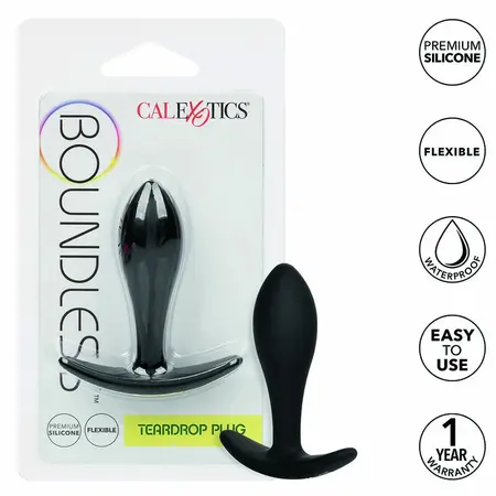 CalExotics Boundless Teardrop Plug Slim Silicone 7.5 cm Flexible Handle