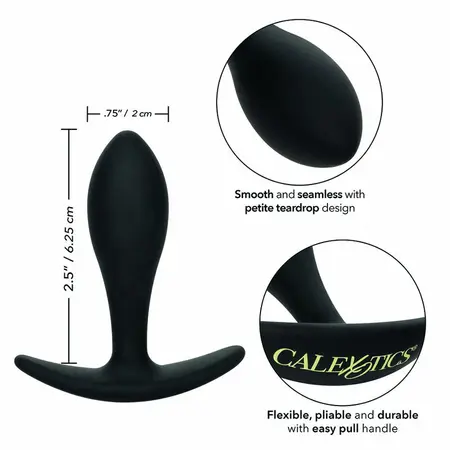 CalExotics Boundless Teardrop Plug Slim Silicone 7.5 cm Flexible Handle
