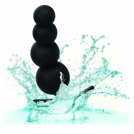 CalExotics Boundless Beaded Plug Flexible Silicone 9cm Black