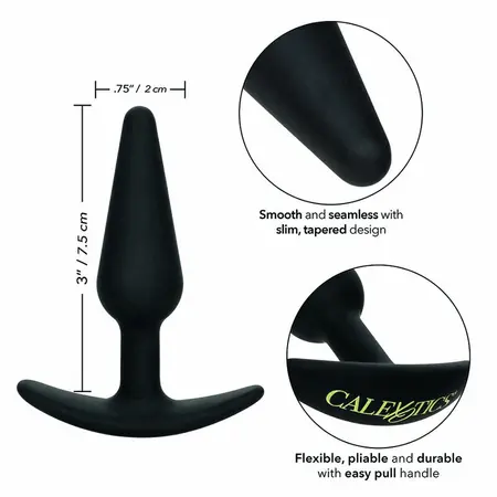 CalExotics Boundless Slim Plug Silicone Flexible 7.5cm Black
