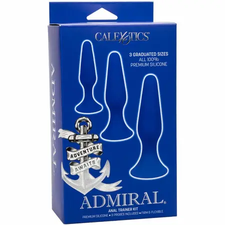 CalExotics Admiral Blue Silicone Anal Training Kit 3-Piece Set