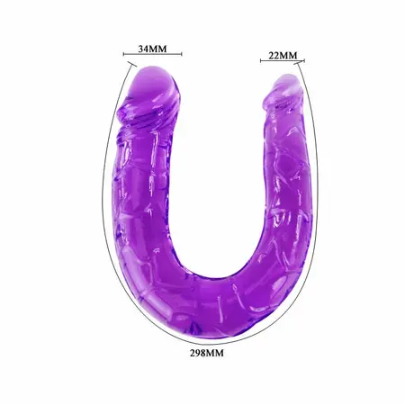 Baile Double Flexible Intimate Device Lilac Jelly 29cm