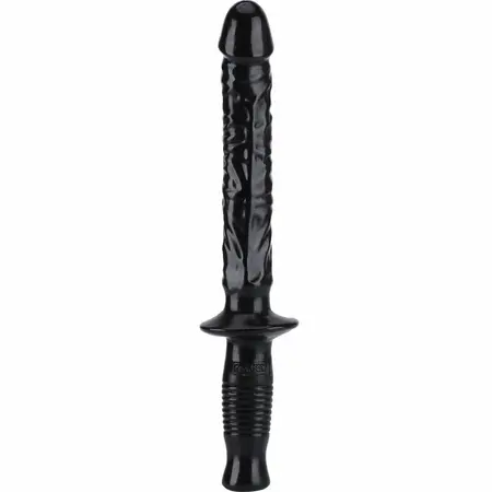 The Manhandler анатомично PVC дилдо, черно, 38 см