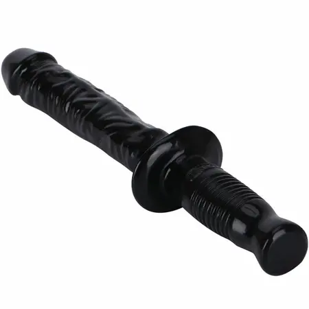 The Manhandler анатомично PVC дилдо, черно, 38 см