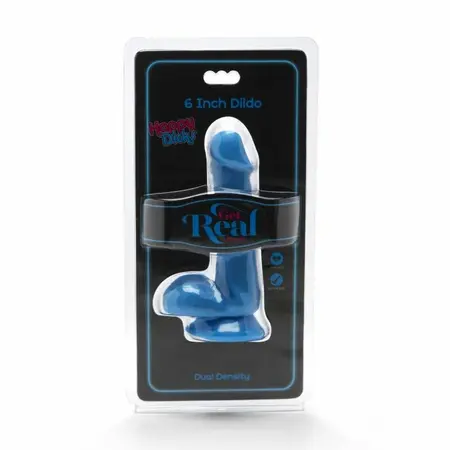 Get Real Happy Dicks Blue 12 cm Anatomical Model with Suction Base