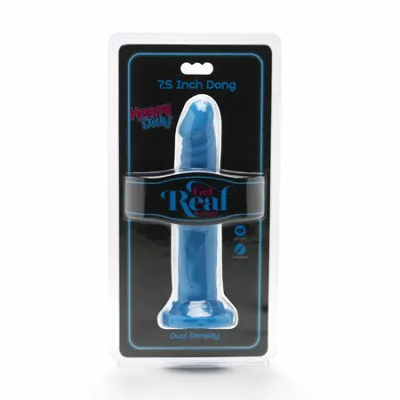 Get Real Happy Dicks Model Blue 19cm - Anatomical System with Suction Base