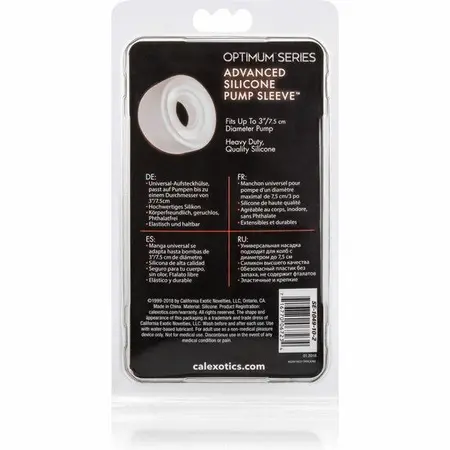 CalExotics Advanced Silicone Cylinder Sleeve Transparent 7.5x3.25cm