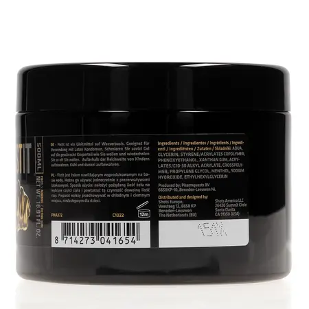 FistIt Extra Thick Lubricant Menthol 500ml - Water-Based Vegan Formula